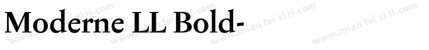 Moderne LL Bold字体转换